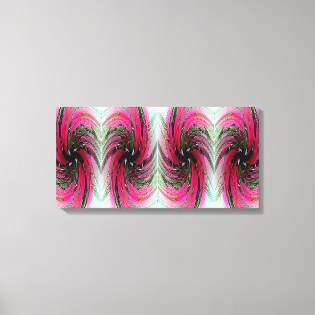 Hibiskus Blume Swirl X 4 Wrapped Canvas Leinwanddruck (Vorderseite)