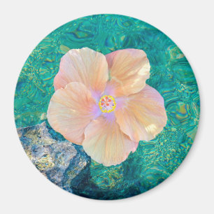 Hibiskus Blume türkisblaues Meer Hawaii Magnet