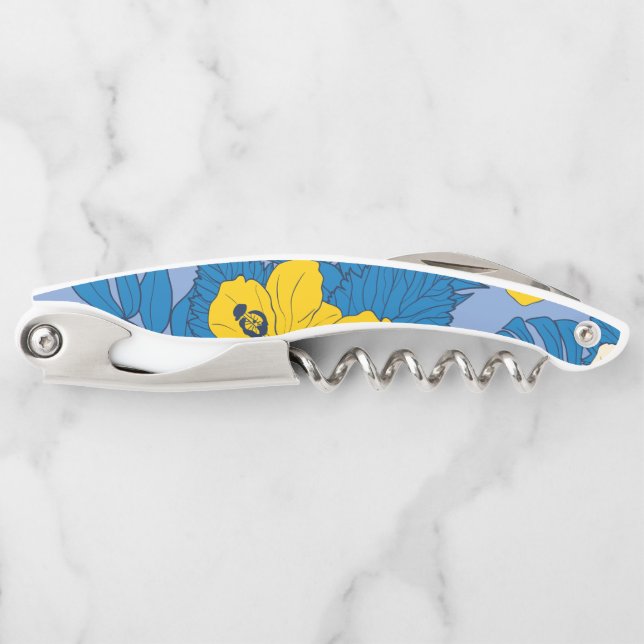 Hibiskus Blume und Blätter Kellnermesser (Vorderseite)