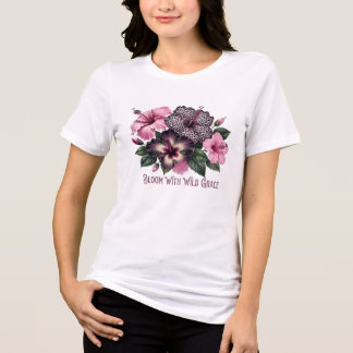 Hibiskus-Blumen-Grafik-T-Shirt  Tri-Blend Shirt
