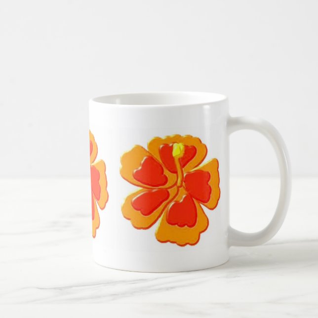 Hibiskus-Blumen Kaffeetasse (Rechts)