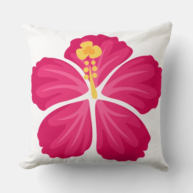 Hibiskus-Blumen Kissen (Vorderseite)