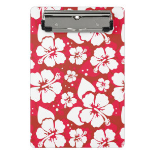 Hibiskus-Blumen-Muster Mini Klemmbrett