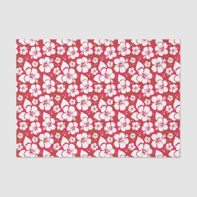 Hibiskus-Blumen-Muster Seidenpapier (Vorderseite)