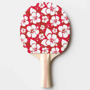 Hibiskus-Blumen-Muster Tischtennis Schläger
