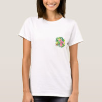 Hibiskus-Blumen-T - Shirt