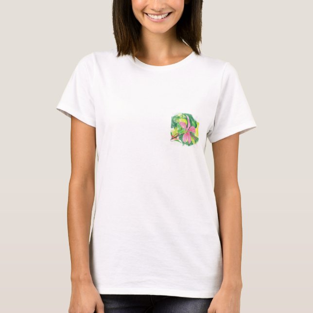 Hibiskus-Blumen-T - Shirt (Vorderseite)