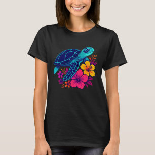 Hibiskus-Blumenkunst für Naturfans Lebendige Tu T-Shirt