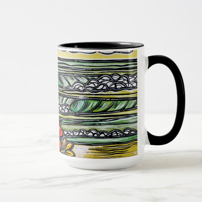 Hibiskus-Brandungs-Tasse Tasse (Rechts)