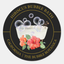 Hibiskus Bubble-Bath-Etikett