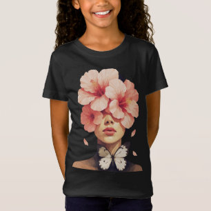 Hibiskus & Butterfly - Moderne botanische Blumenpr T-Shirt