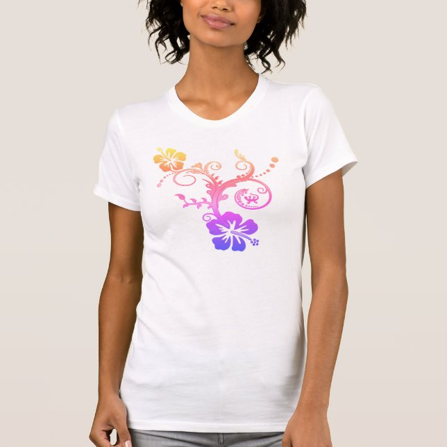 Hibiskus Decor T-Shirt (Vorderseite)