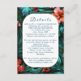 Hibiskus Dream Tropical Wedding Card Begleitkarte
