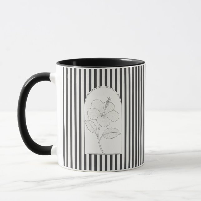 Hibiskus Elegante Blume Botanisch Tasse (Links)