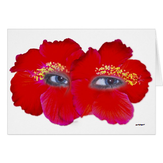 Hibiskus Face - Red (Vorderseite (Horizontal))
