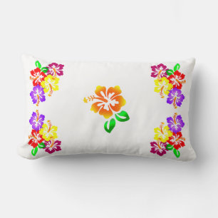 Hibiskus Floral Lumbar Kissen