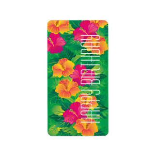 Hibiskus Garden ~ Label Adressaufkleber