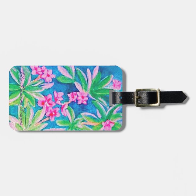 Hibiskus Gepäckanhänger (Vorderseite horizontal)