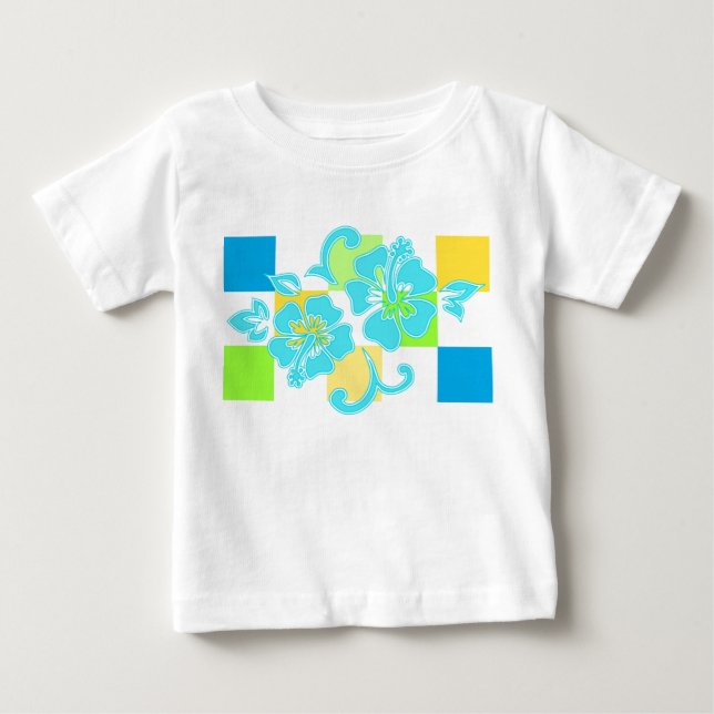 Hibiskus Hawaiian Floral Baby T-shirt (Vorderseite)