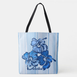 Hibiskus Hawaiian Reversible Beach Bag Tasche