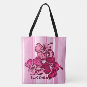 Hibiskus Hawaiian Reversible Beach Bag Tasche