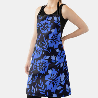 Hibiskus Island Blume Blau All-over Print Schürze