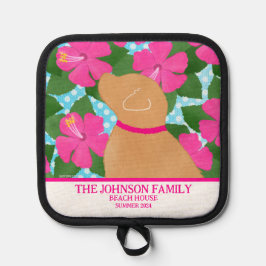 Hibiskus Island Yellow Dog Pot Holder Topflappen