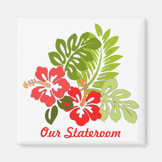 Hibiskus Kleiner Stateroom Türmagnet Magnet (Vorne)