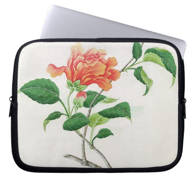 Hibiskus Laptopschutzhülle (Vorderseite)