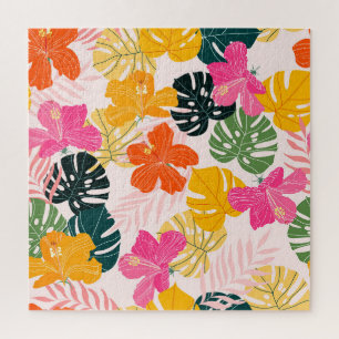 Hibiskus & Monstera: Tropische Lebendigkeit