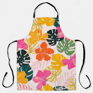 Hibiskus & Monstera: Tropische Lebenskraft Schürze