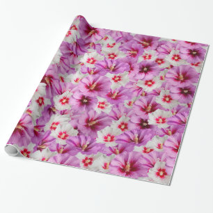 Hibiskus - Muster der chinesischen Rose Blume Geschenkpapier