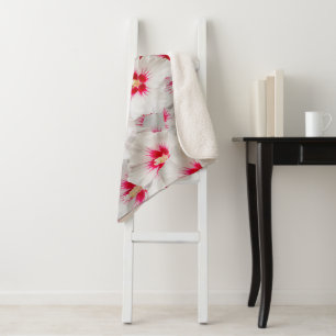 Hibiskus - Muster der chinesischen Rose Blume Sherpadecke