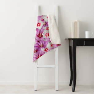 Hibiskus - Muster der chinesischen Rose Blume Sherpadecke