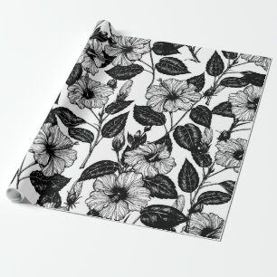 Hibiskus-Muster Geschenkpapier