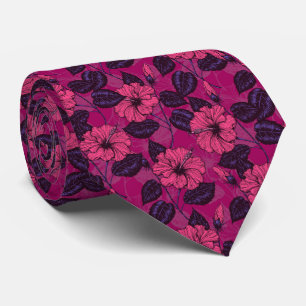 Hibiskus Nackenband Krawatte