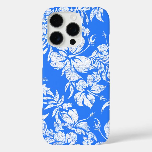 Hibiskus Pareau Hawaiian Blauer Ozean iPhone 16 Pro Hülle (Rückseite)