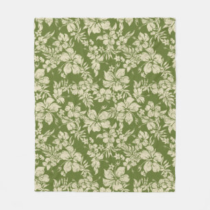 Hibiskus Pareau Hawaiian Floral Aloha Shirt Print Fleecedecke