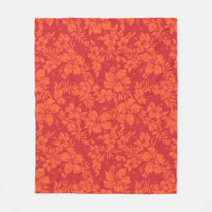 Hibiskus Pareau Hawaiian Floral Aloha Shirt Print Fleecedecke