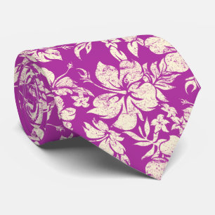 Hibiskus Pareau Hawaiian Floral Radiant Orchid Krawatte
