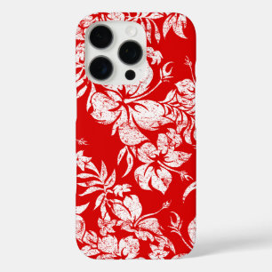 Hibiskus Pareau Hawaiian Floral Red iPhone 16 Pro Hülle