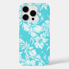 Hibiskus Pareau Hawaiian Floral Türkis iPhone 16 Pro Hülle