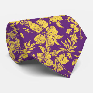 Hibiskus Pareau Hawaiian Floral zweiseitig bedruck Krawatte