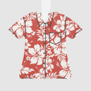 Hibiskus Pareau hawaiisches BlumenAloha Shirt Ornament
