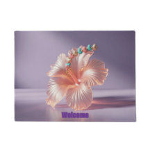 Hibiskus Peach Lavender Doormat