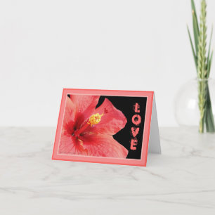 Hibiskus Personalisierte Grußkarte Karte