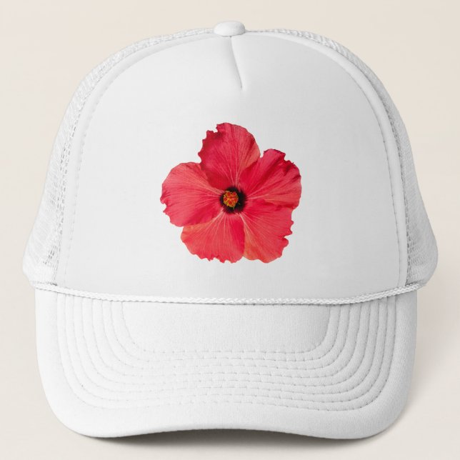 Hibiskus - personalisierte tropische heißes truckerkappe (Vorderseite)