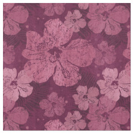 Hibiskus-rosa Blumen-Batik Stoff