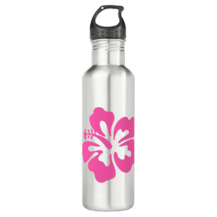 Hibiskus Rosa Tropische Blume Blumenblüte Edelstahlflasche