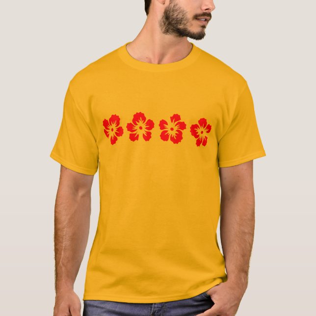 Hibiskus-Rose von Sharon-Rot T-Shirt (Vorderseite)